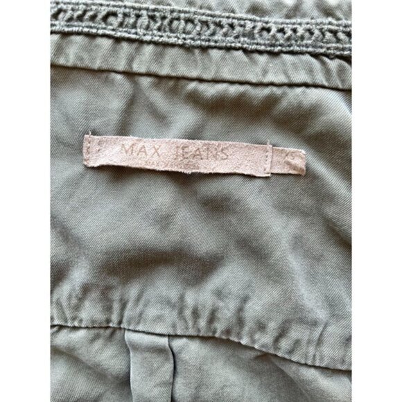 Max Jeans Utility Vest Olive Green Open Front XS - Picture 4 of 4